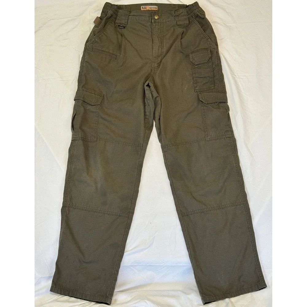 5.11 Tactical Cargo Pants Mens 32x30 Olive Green Ripstop Utility Trousers 74273